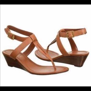Lauren Ralph Lauren Tan Linda Wedge Sandals